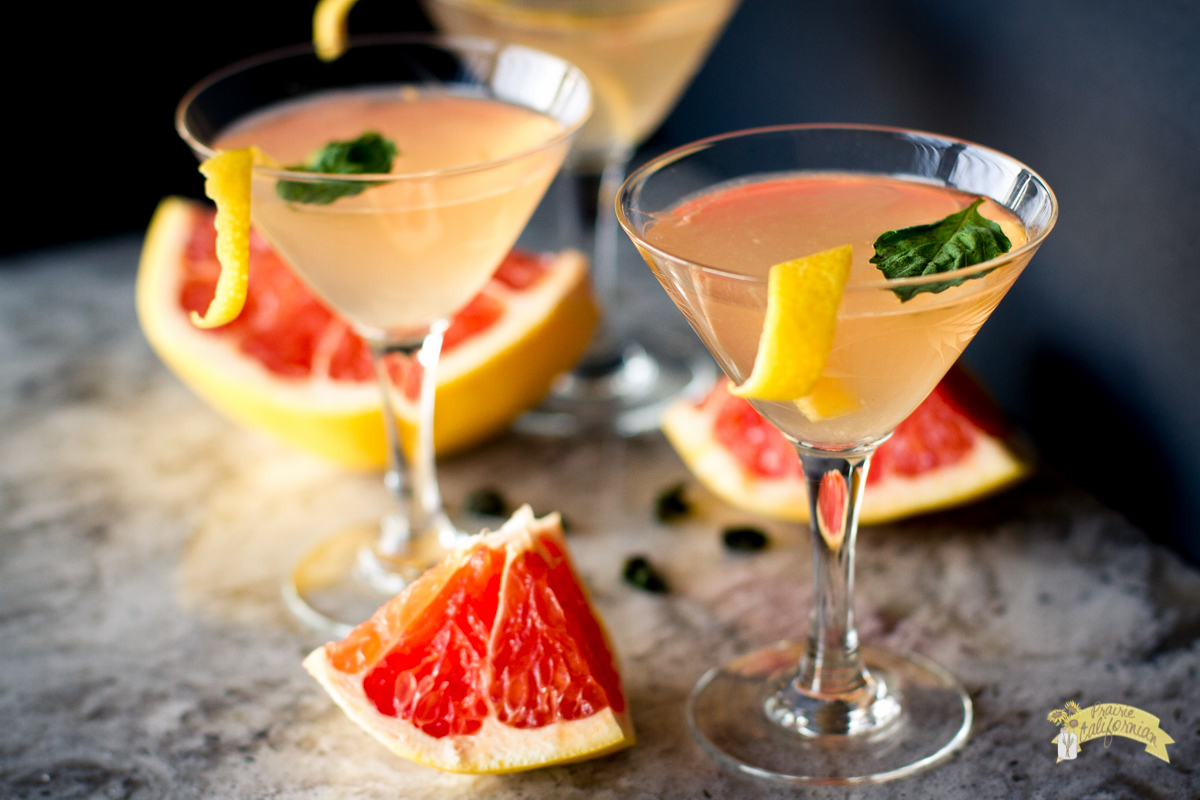 Pink grapefruit cocktail