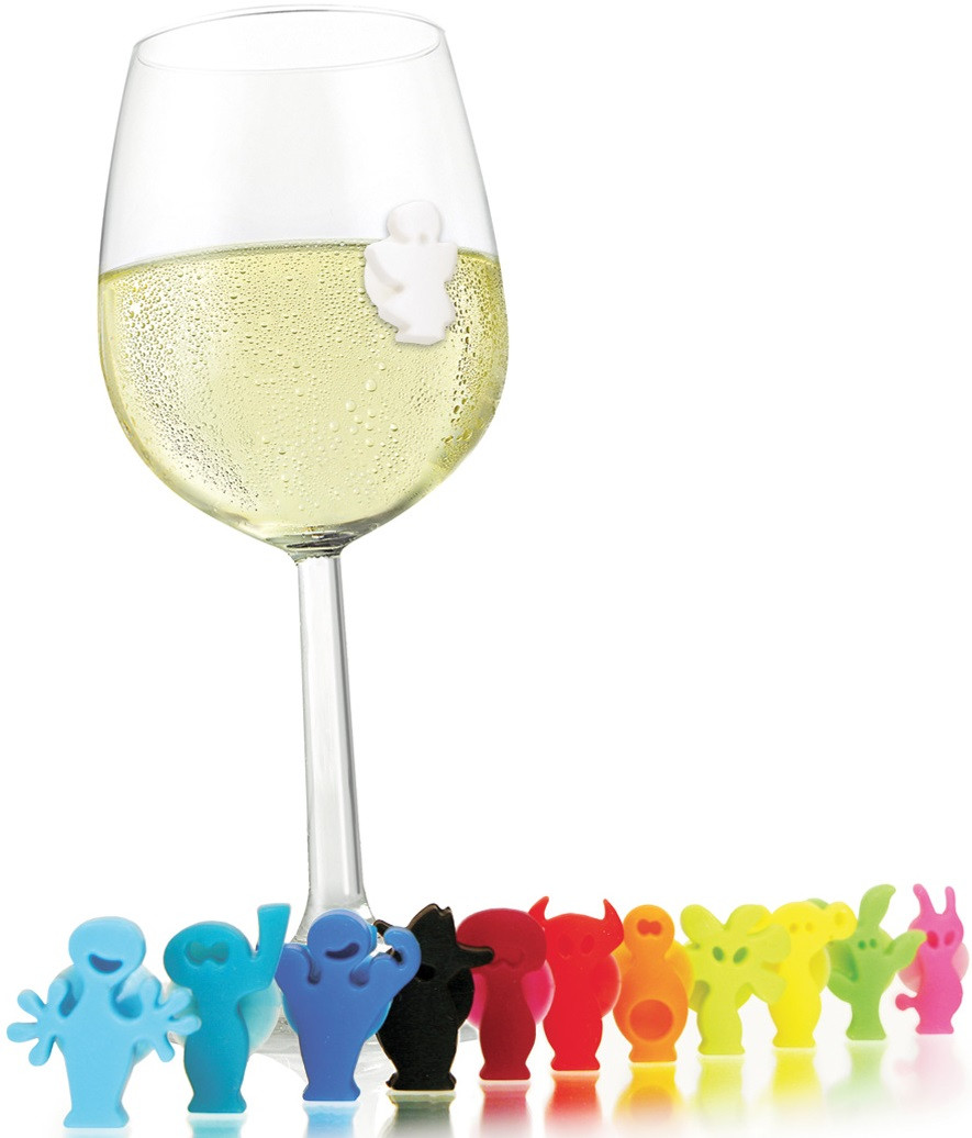 Бирки/маркеры Vacu Vin, Glass Markers «Party People», set of 12 pcs