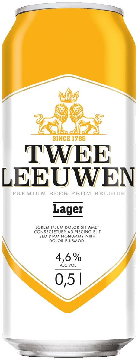 Пиво «Twee Leeuwen» Lager, in can, 0.5 л