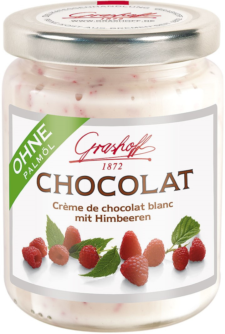 Шоколад Grashoff, Weisse Chocolat mit Himbeeren, 250 г