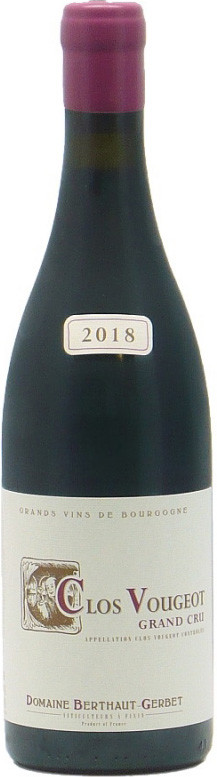 Вино Domaine Berthaut-Gerbet, «Clos Vougeot» Grand Cru AOC, 2018