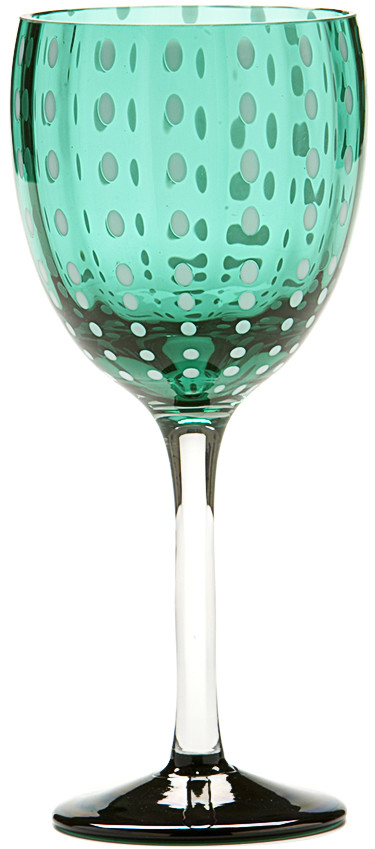 Бокал Zafferano Wine Glass “Perle” Verde, 300 мл