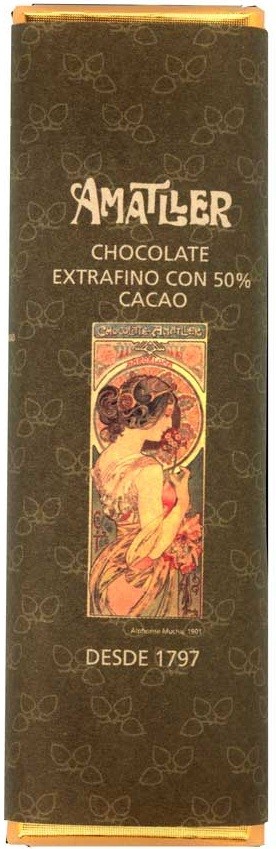 Шоколад Amatller, Chocolate Extrafino 50% Cacao, 18 г